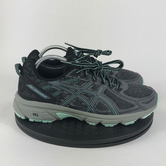 Asics Gel-Venture 6 Gray/Blue Athletic Running Shoes 1012A504 Women’s Size 10 - Picture 4 of 12